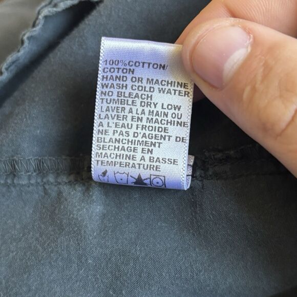 Standard James Perse Womens Size 4 Button Front V Neck Shirt Black Capsule Indie - Picture 8 of 8